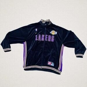 Vtg Nike LA Lakers Velour Jacket Kobe